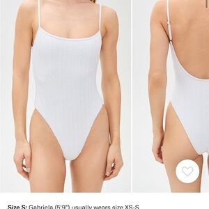 L*Space White Textured Swimsuit